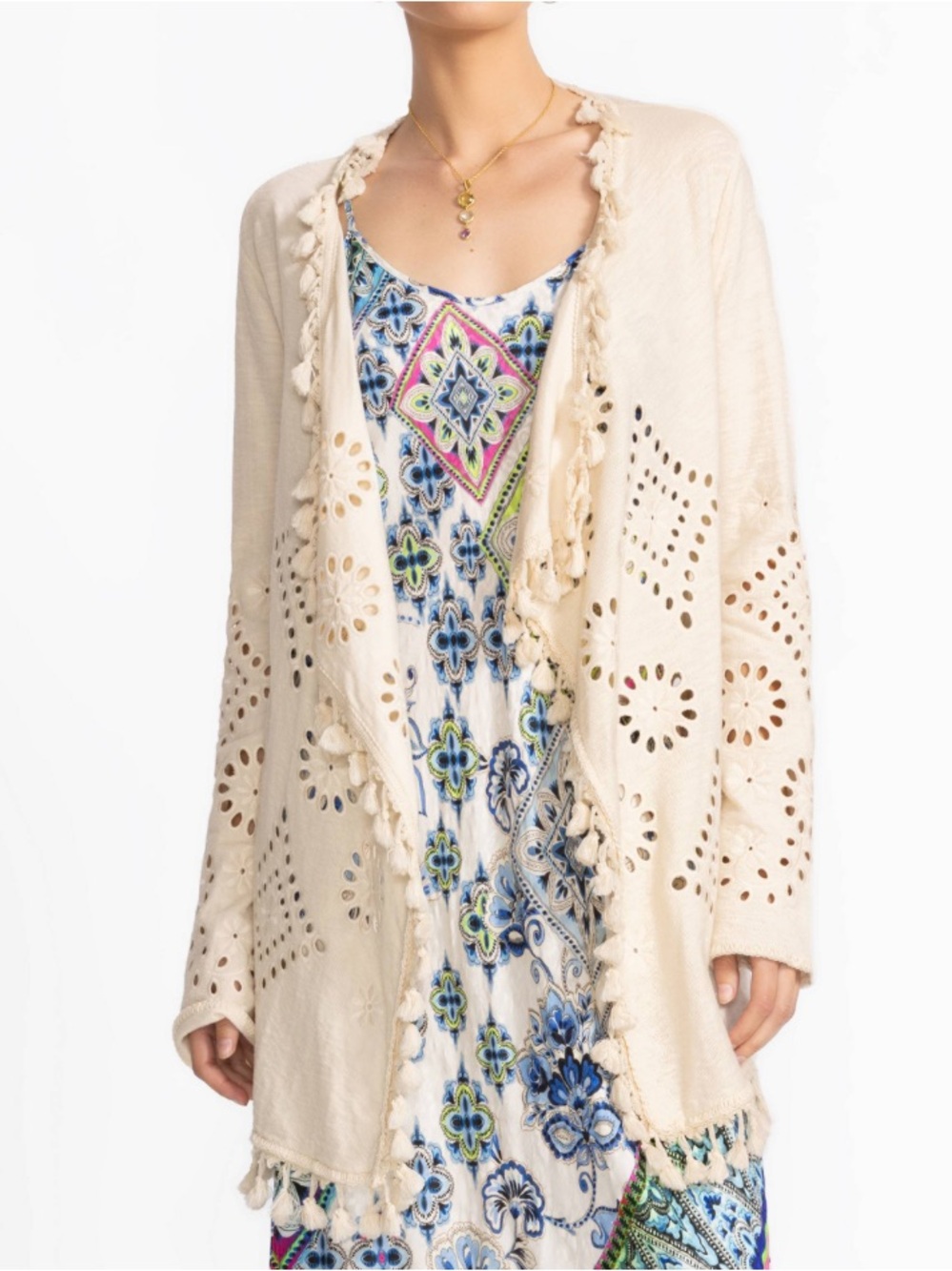 Johnny Was Ivory Quette Sweater NWT